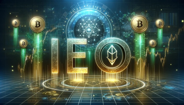 Hvad er en IEO? Billede med futuristisk kryptovaluta.