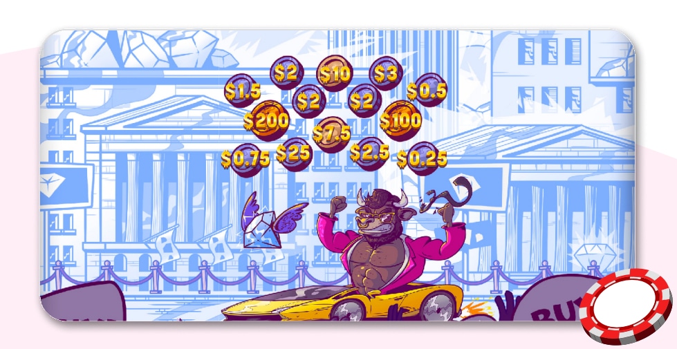 billede fra Wall Street Memes casino hjemmeside - abe på bil med kryptovalutaer 