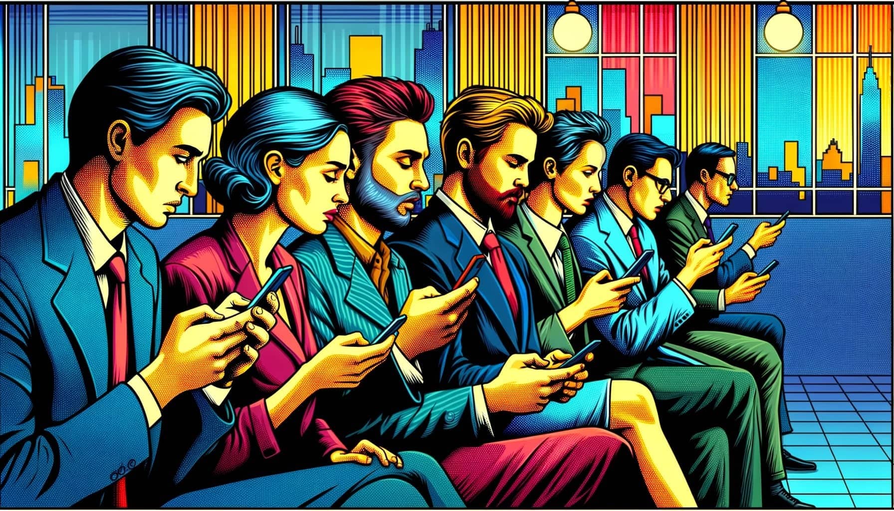 Bedste kryptovaluta app - traders sidder med deres telefoner