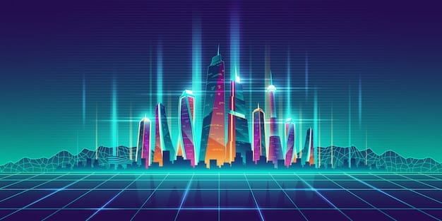 bedste metaverse crypto - billede af skyskrabere i storby